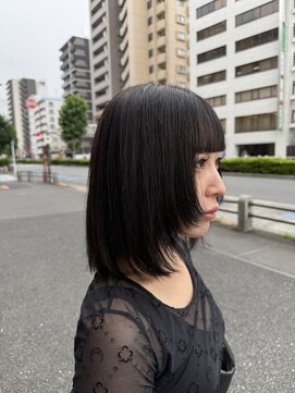 フレイムス ヘアアンドリラックス 赤羽店(Frames hair&relax) 顔まわりレイヤー×ダークカラー