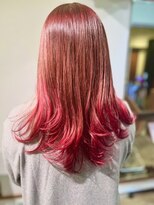 序 by coma academy salon&nbsp;【序中野】暖色ピンク艶セミロング