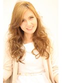 外国人風ほつれウェーブセクシーロング