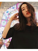 ランプヘアー(LAMP HAIR)&nbsp;大人ノーブルブリーチなし前髪なしくニュアンスグランジパーマ