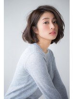 ラフ フロム ガーデン(Laf from GARDEN)&nbsp;加藤貴大30代40代人気大人に似合う小顔ユルウェーブボブ