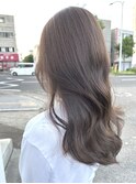 【秋の透明感のあるくすみベージュ】髪質改善カラー