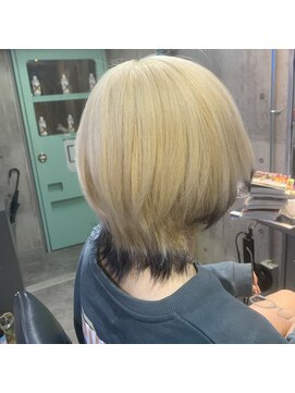 インク 渋谷(INK.) ウルフカット×ホワイトブランドエンドカラー