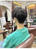 マッシュショート ブルーブラック 束感ショート 奈良 王寺