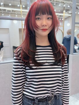 ロンド レア 天神大名店(Lond Le’a) ドレスヘア/ショコラアッシュ/ヘルシースタイル/インナーカラー