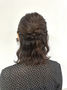 ヘアー アレス(hair ales) ハーフアップ　結婚式ヘアセット