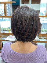 スタジオ アルファプラス 日暮里店(studio α+)&nbsp;ステップボーンカットカットボブショートハイライト白髪ぼかし