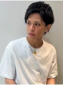 アッシュブラックカルマパーマベリーショートダークアッシュ