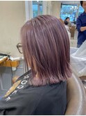 切りっぱなし束間ボブラベンダーピンク横浜【成田】