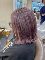 ネオリーブアイム 横浜西口店(Neolive aim)&nbsp;切りっぱなし束間ボブラベンダーピンク横浜【成田】
