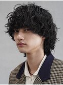 心斎橋マッシュウルフカット波巻きパーマスパイラルパーマ30代★