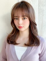 アフロートフクオカ(AFLOAT FUKUOKA)&nbsp;【NEW OPEN】小顔前髪あり後れ毛サイドバングメルティカラー