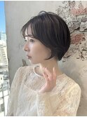 “岩田莉奈”うる艶カラー髪質改善　丸みショート　新宿