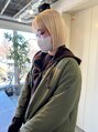ミュー(miμ)&nbsp;【blond bob】切りっぱなしとハイトーンブロンドヘアが可愛い◎