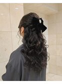 ハーフアップ