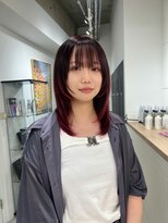 ペレ 渋谷(PELE)&nbsp;くびれヘア/アプリコットオレンジ/夏のヘアアレンジ/渋谷