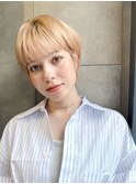 ハイトーンマッシュショート丸み絶壁ひし形K20250811