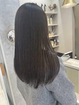 ポジ(poji) 髪質改善カラー 艶カラー ブラウンカラー ミディアム