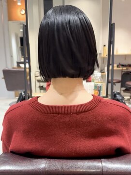 ラミエ バイ メルト 吉祥寺(lamie by melt) 久保田)切りっぱなしボブグレージュ髪質改善トリートメント