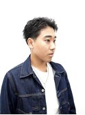 メンズカットアップバングスパイキーショートサイドフェード1106
