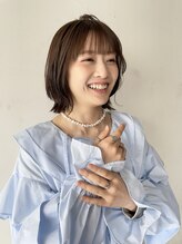 アールヘア ナチュラルアンドオーガニックサロン&nbsp;レイヤーボブ×オリーブベージュ【オーガニックカラー】