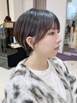ハピネス 河原町店(Happiness)&nbsp;京都美容室　顔まわりカット　面長ショート　進詩織