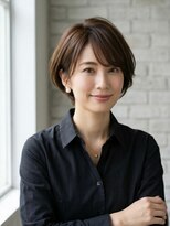 アメリア(ameria)&nbsp;【30代40代】大人上品な丸みショートボブ☆耳掛け小顔カット