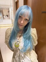 ピークアブー 銀座中央通り(PEEK-A-BOO)&nbsp;オーダーエクステ80本ハイトーンブルー◎
