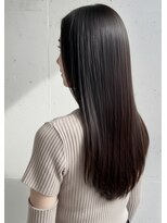 ビーポッシュ ジャスパー店(Be Posh) 髪質改善カラーくびれ巻き髪ロングヘア透明グレージュ夏カラー