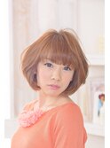 大人可愛いふんわりボブ