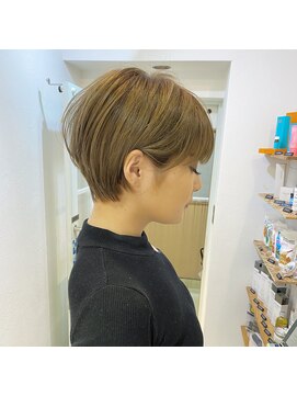 レンク(LENC) Coast.ショートヘア×ブロンドベージュ×小顔