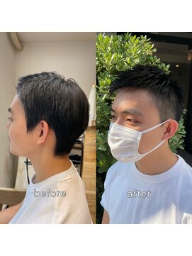 ラナ 渋谷(Lana) 【Chill】清潔感MAX!刈り上げかき上げシックスリークショート◎