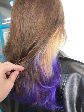 デイズ(DAYS) 毛先だけビビットなパープルのインナーカラー