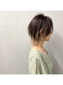 タグ(#tag) #襟足インナー×ショートウルフ