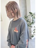 ミルクティーベージュ ボブ ケアブリーチ