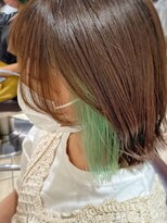 ネオリーブ チッタ 阿佐ヶ谷店(Neolive citta)&nbsp;ミディアムヘアグレージュカラーデザインカラーシルキーベージュ