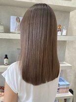 シベル(sibell)&nbsp;ミディアム/ロブ/切りっぱなし/ブリーチ/ミルクティー/透明感