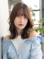 オースティン 調布アミックス(AUSTIN)&nbsp;大人かわいい前髪セシルカットココアブラウンフリンジウェーブ