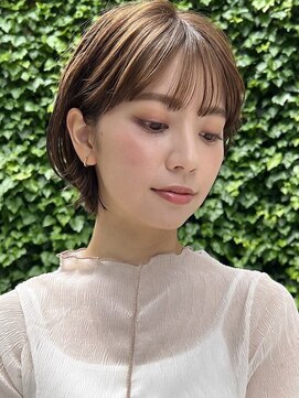 フルショウ 栄店(FURUSHO) メンズライクマッシュショートボブ耳かけボブマロンベージュ