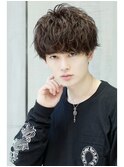 王道束感ツーブロック刈り上げマッシュ