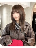 黒髪/ボブルフ/ネビージュ/小顔/ワンレン/栄/髪質改善/前髪
