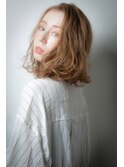 透明感細めハイライトワンレンウェーブミディアムy志木20代30代