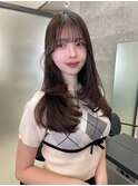 くすみベージュ×姫カットレイヤー×韓国風巻き【ayana】