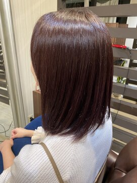 クラウン ヘア ラウンジ(CROWN hair lounge) 【クラウン】20代30代40代ミディアムボブディ×バイオレット