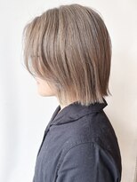 モリオフロムロンドン 原宿本店(morio from London) 【morio原宿】ブリーチボブ　グレージュボブ　白髪ぼかし