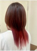 【レッドブラウン×レッド推しカラー】池袋美容室
