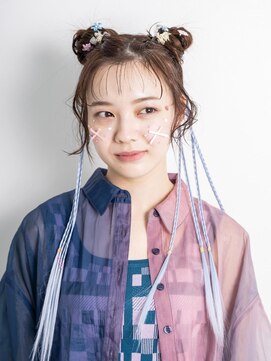 ソース 茶屋町(SOURCE) イベントにも♪ツインお団子ヘアセット