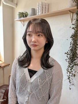 ゼスト 中野店(ZEST) 【ZEST中野/イチカ】オリーブブラウン × レイヤーカット