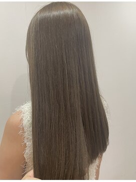 ラグ(LAG) 【松山/LAG】ブリーチなしダブルカラーオリーブベージュ!