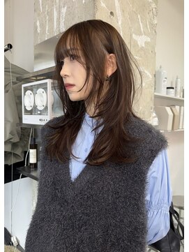 ゾーイダイミョウ(ZOEY daimyo) Olive browm / layer cut